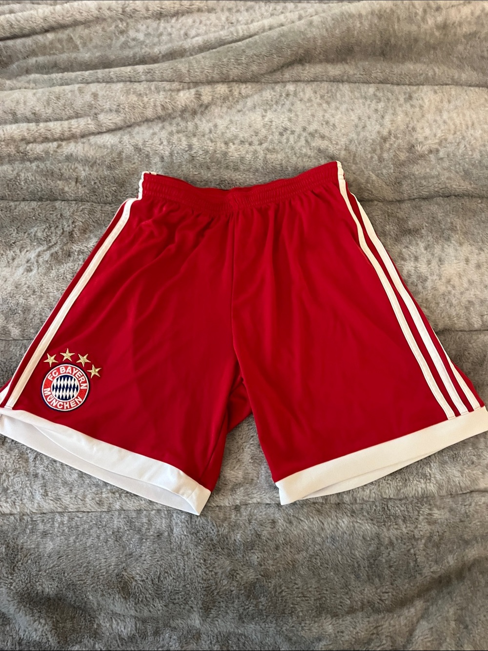 adidas Red Men's Athletic Shorts with Bayern Munich